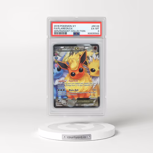 2016 Pokémon XY Generations Radiant Collection #RC28 Flareon EX - Holo Full Art (PSA 6 EX-MT)