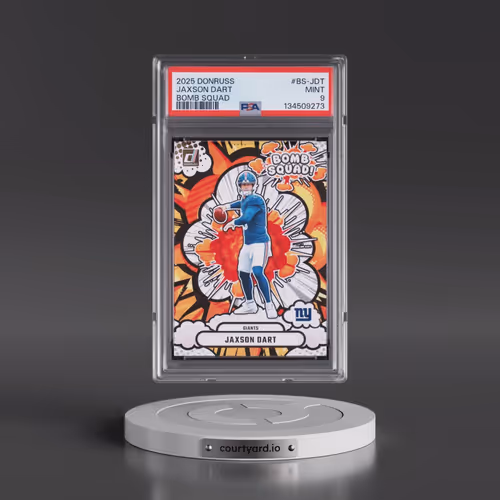 2025 Panini Donruss Bomb Squad #BS-JDT Jaxson Dart (PSA 9 MINT)