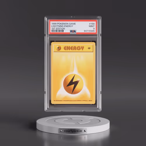 1999 Pokémon Game #100 Lightning Energy - 1st Edition (PSA 9 MINT)
