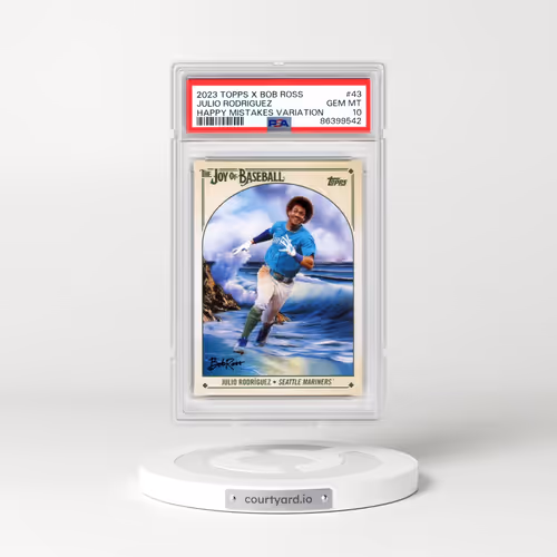 2023 Topps X Bob Ross the Joy of Baseball #43 Julio Rodriguez - Happy Mistakes Variation (PSA 10 GEM