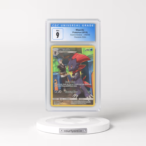 2019 Cosmic Eclipse #238/236 Weavile - Character Rare Secret Rare (CGC 9 MINT)