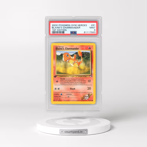 2000 Pokémon Gym Heroes #61 Blaine's Charmander - 1st Edition (PSA 9 MINT)