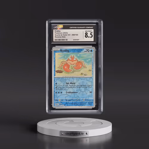 2023 Scarlet & Violet 151 - MEW EN #098/165 Krabby - Reverse Holo (CGC 8.5 NM-MT+)