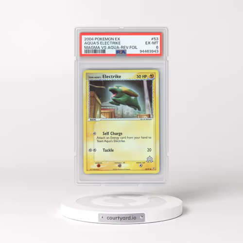 2004 Pokémon EX Team Magma VS Team Aqua #53 Team Aqua's Electrike - Reverse Foil (PSA 6 EX-MT)