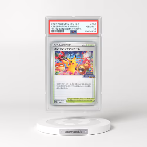 2022 Pokémon S Promo #306 Celebration Fanfare - '21-'22 Season Championship Point Reward (PSA 10 GEM MINT)