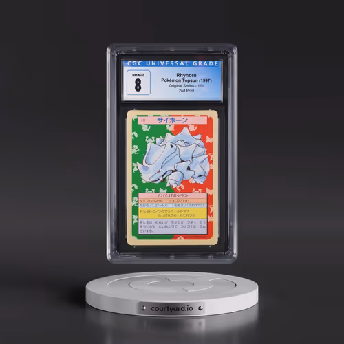 1997 (Only One Pokémon) Original Series #111 Rhyhorn - (Green Back) 2nd Print (CGC 8 NM-MT)