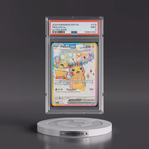 2024 Pokémon Ssp EN-Surging Sparks #219 Pikachu EX - Holo Ultra Rare (PSA 9 MINT)