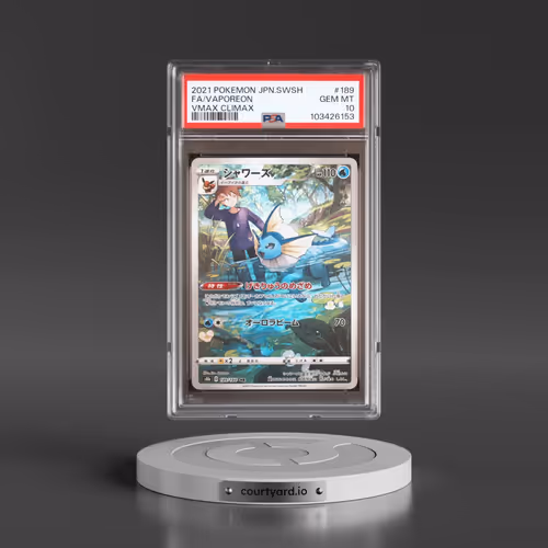 2021 Pokémon Sword & Shield Vmax Climax #189 Vaporeon - Full Art (PSA 10 GEM MINT)