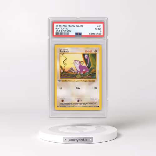 1999 Pokémon Game #61 Rattata - 1st Edition (PSA 9 MINT)