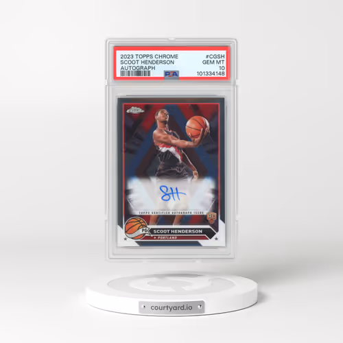 2023 Topps Chrome Topps Chrome Autographs #CGSH Scoot Henderson (PSA 10 GEM MINT)