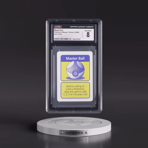 1999 Pokémon Master Trainer (1999 Hasbro) - English Master Ball - Item Card (CGC 8 NM-MT)