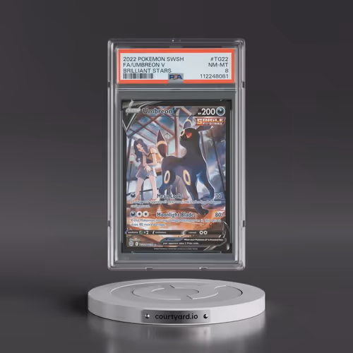 2022 Pokémon Sword & Shield Brilliant Stars #TG22 Umbreon V - Holo Full Art (PSA 8 NM-MT)