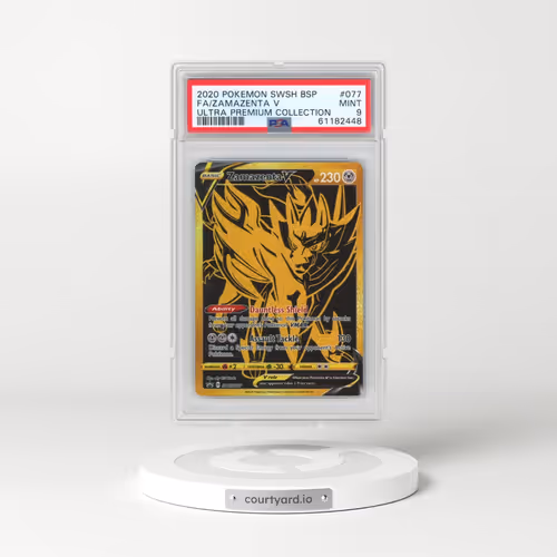 2020 Pokémon Swsh Black Star Promo #077 Zamazenta V - Holo Full Art Ultra Premium Collection (PSA 9