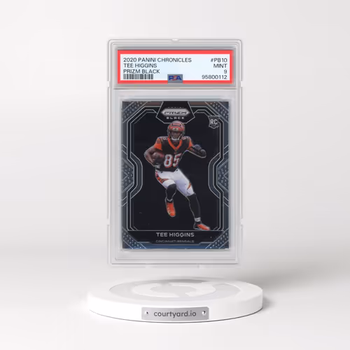 2020 Panini Chronicles Prizm Black #PB10 Tee Higgins (PSA 9 MINT)