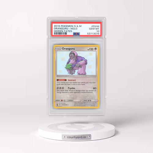 2019 Pokémon Sun & Moon Hidden Fates #SV44 Oranguru - Holo (PSA 10 GEM MINT)