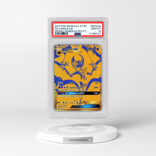 2019 Pokémon SM Black Star Promo #SM103a Lunala GX - Holo Full Art Hidden Fates Premium Collection (PSA 10 GEM MINT)