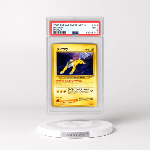 2000 Pokémon Neo 3 Promo #243 Raikou - Promo (PSA 9 MINT)