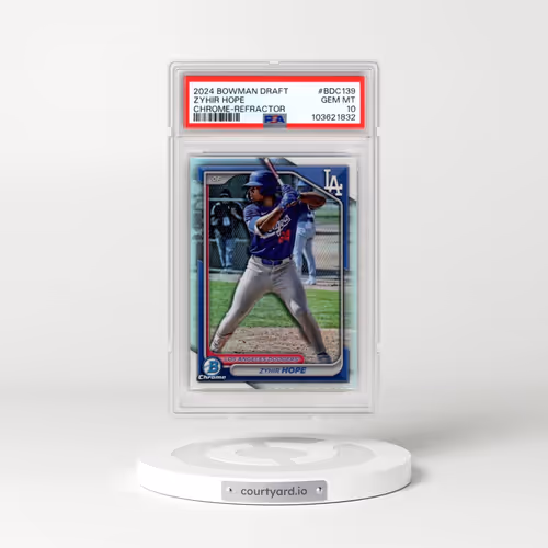 2024 Bowman Draft #BDC139 Zyhir Hope - Chrome-Refractor (PSA 10 GEM MINT)