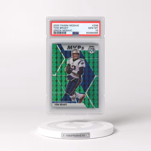 2020 Panini Mosaic #298 Tom Brady - Green Mosaic (PSA 10 GEM MINT)