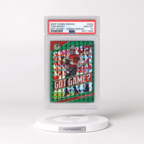 2020 Panini Mosaic Got Game? #GG2 Tom Brady - Green Mosaic (PSA 10 GEM MINT)