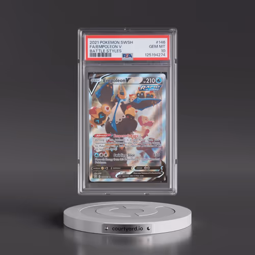 2021 Pokémon Sword & Shield Battle Styles #146 Empoleon V - Holo Full Art (PSA 10 GEM MINT)