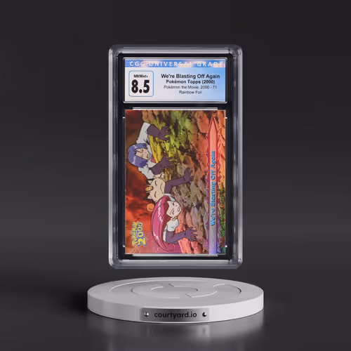 2000 Pokémon the Movie: 2000 #71 We're Blasting Off Again - Rainbow Foil (CGC 8.5 NM-MT+)