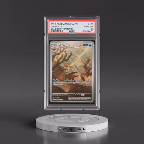 2023 Pokémon Mew EN-151 #180 Omanyte - Illustration Rare (PSA 10 GEM MINT)