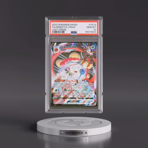 2022 Pokémon Sword & Shield Lost Origin #TG13 Orbeetle Vmax - Full Art (PSA 10 GEM MINT)