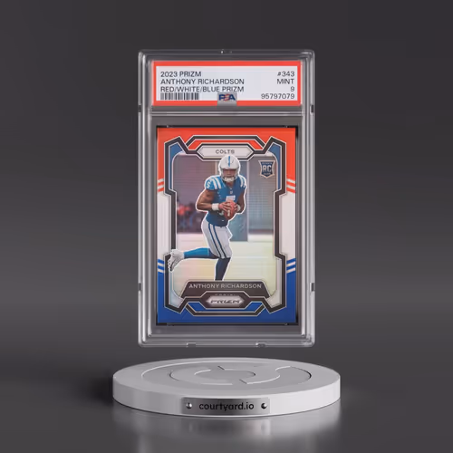 2023 Panini Prizm #343 Anthony Richardson - Red/White/Blue Prizm (PSA 9 MINT)