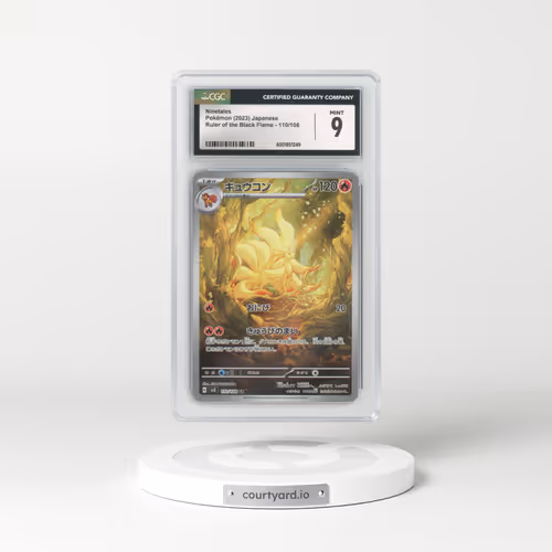 2023 Ruler of the Black Flame #110/108 Ninetales - Art Rare (CGC 9 MINT)