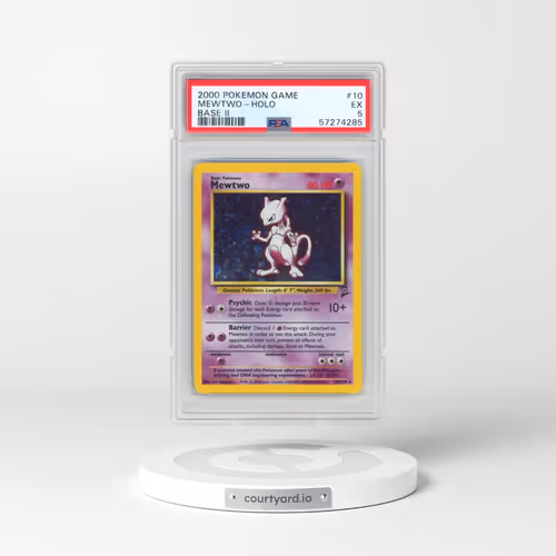2000 Pokémon Game Base II #10 Mewtwo - Holo (PSA 5 EX)