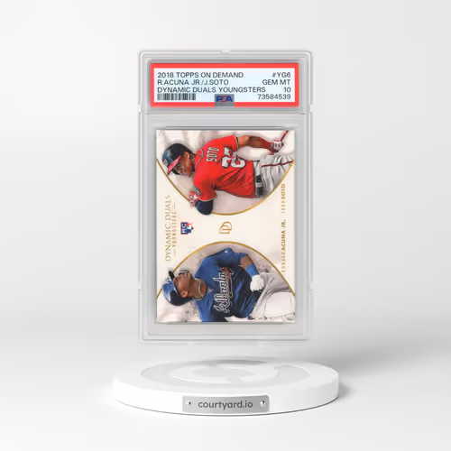 2018 Topps on Demand Dynamic Duals Youngsters #YG6 Juan Soto/Ronald Acuna Jr. (PSA 10 GEM MINT)