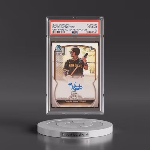 2023 Bowman Chrome Prospect Autographs #CPADM Daniel Montesino - Refractor (PSA 10 GEM MINT)