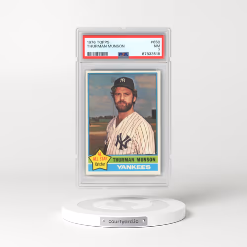 1976 Topps #650 Thurman Munson (PSA 7 NM)