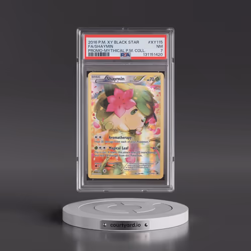 2016 Pokémon XY Black Star Promo #XY115 Shaymin - Full Art Mythical Pokemon Collection (PSA 7 NM)