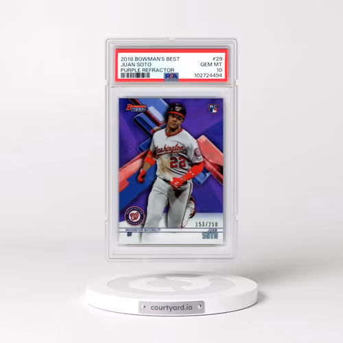 2018 Bowman's Best #29 Juan Soto - Purple Refractor (PSA 10 GEM MINT)