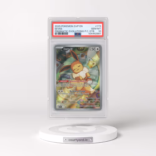 2025 Pokémon Svp EN-SV Black Star Promo #173 Eevee - Prismatic Evolutions Pokemon Center Elite Train