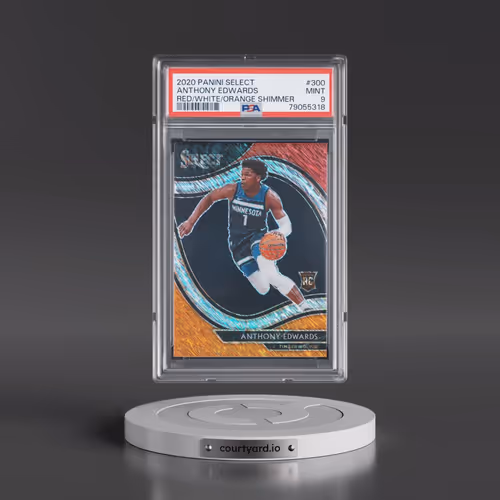 2020 Panini Select #300 Anthony Edwards - Red/White/Orange Shimmer (PSA 9 MINT)