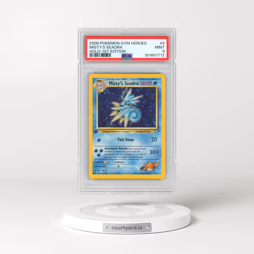 2000 Pokémon Gym Heroes #9 Misty's Seadra - 1st Edition Holo (PSA 9 MINT)
