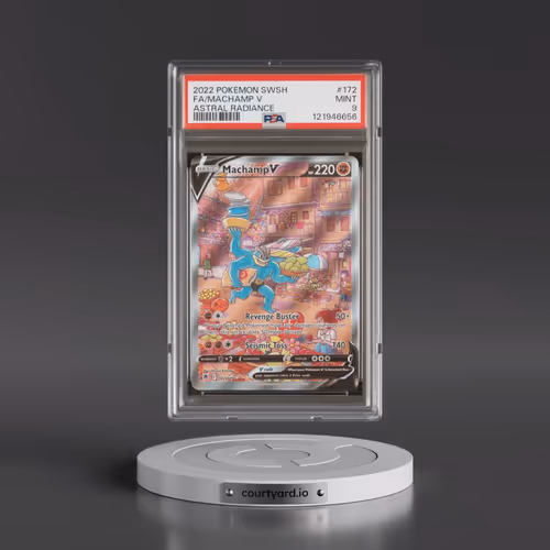 2022 Pokémon Sword & Shield Astral Radiance #172 Machamp V - Holo Full Art (PSA 9 MINT)