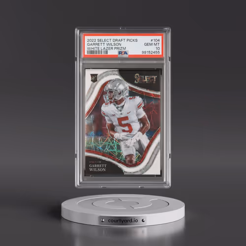 2022 Panini Select Draft Picks #104 Garrett Wilson - White Lazer Prizm (PSA 10 GEM MINT)