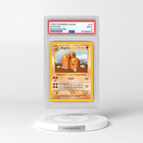 1999 Pokémon Game #19 Dugtrio - Shadowless (PSA 9 MINT)