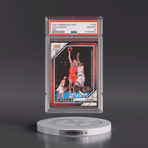 2021 Panini Instant #129 Josh Giddey - Red (PSA 10 GEM MINT)