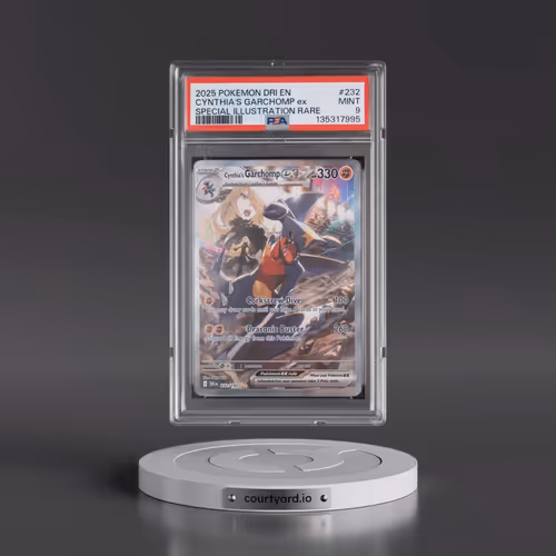 2025 Pokémon Dri EN-Destined Rivals #232 Cynthia's Garchomp EX - Holo Special Illustration Rare (PSA