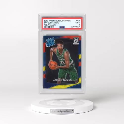 2017 Panini Donruss Optic #198 Jayson Tatum - Red/Yellow (PSA 9 MINT)