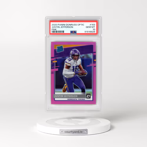 2020 Panini Donruss Optic #163 Justin Jefferson - Pink (PSA 10 GEM MINT)