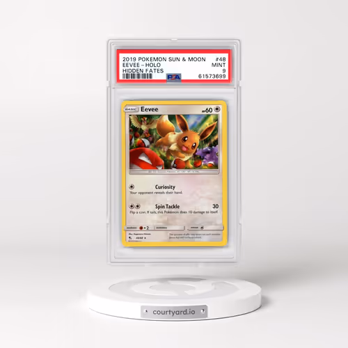 2019 Pokémon Sun & Moon Hidden Fates #48 Eevee - Holo (PSA 9 MINT)