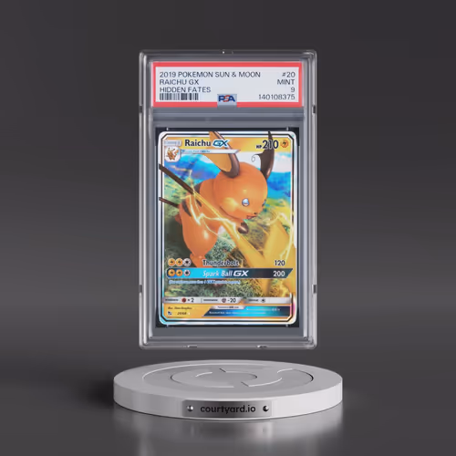 2019 Pokémon Sun & Moon Hidden Fates #20 Raichu GX - Holo (PSA 9 MINT)