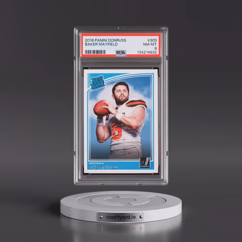 2018 Panini Donruss #303 Baker Mayfield (PSA 8 NM-MT)
