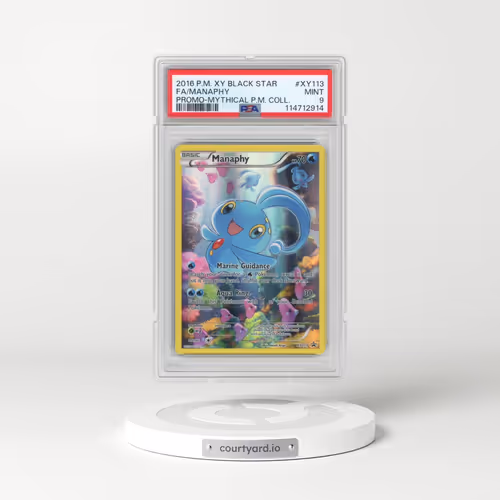 2016 Pokémon XY Black Star Promo #XY113 Manaphy - Full Art Holo Mythical Pokemon Collection (PSA 9 MINT)